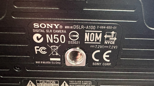 SONY α100 ラベル