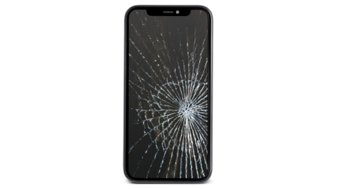 割れたスマホ